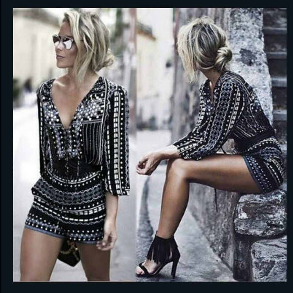 Retro mini romper 
